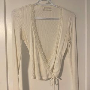 White urban outfitters wrap top
